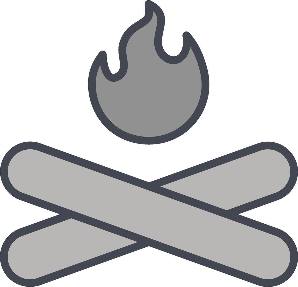 Camp Fire Vector Icon