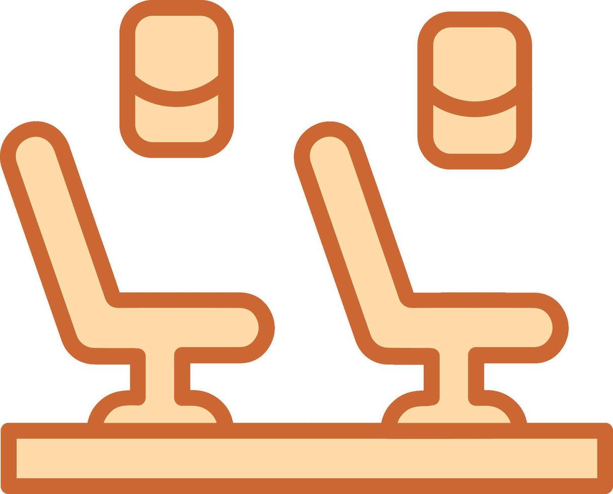 Seats in Plane Vector Icon