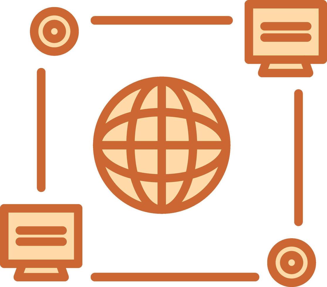 Computer Connection Vector Icon