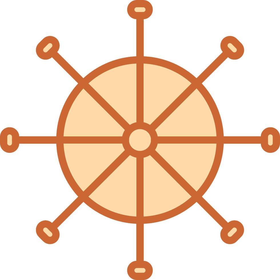Ship Wheel Vector Icon