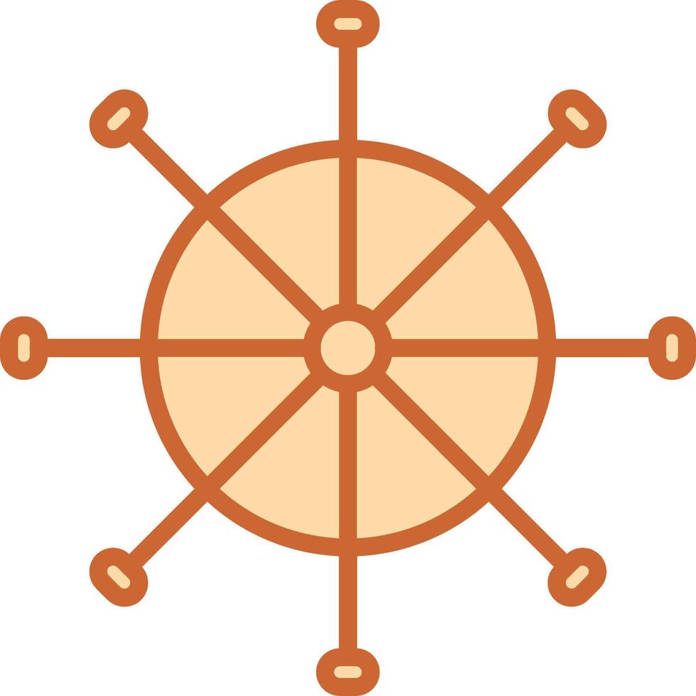 Ship Wheel Vector Icon