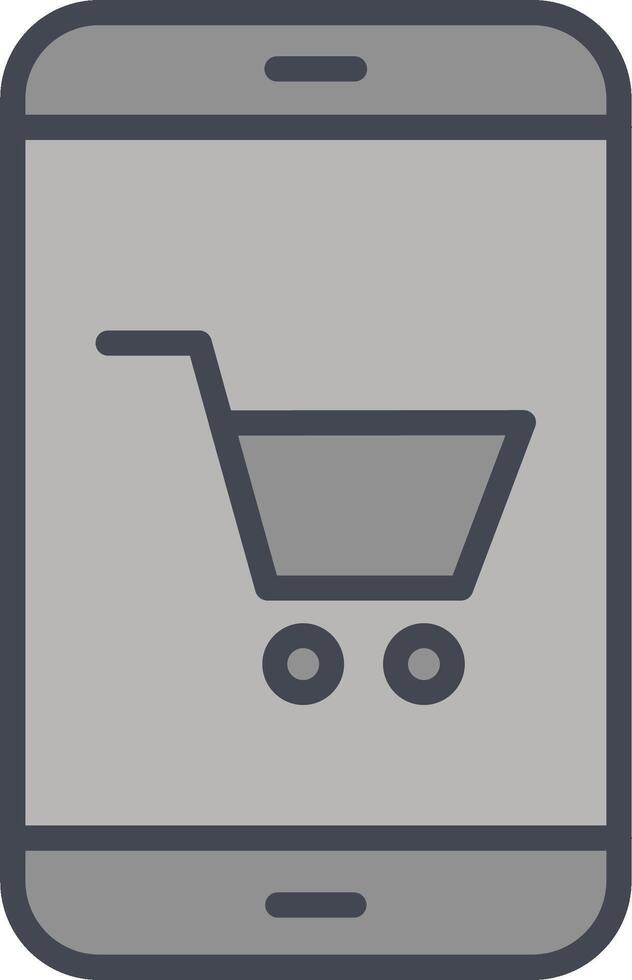 icono de vector de compras en línea