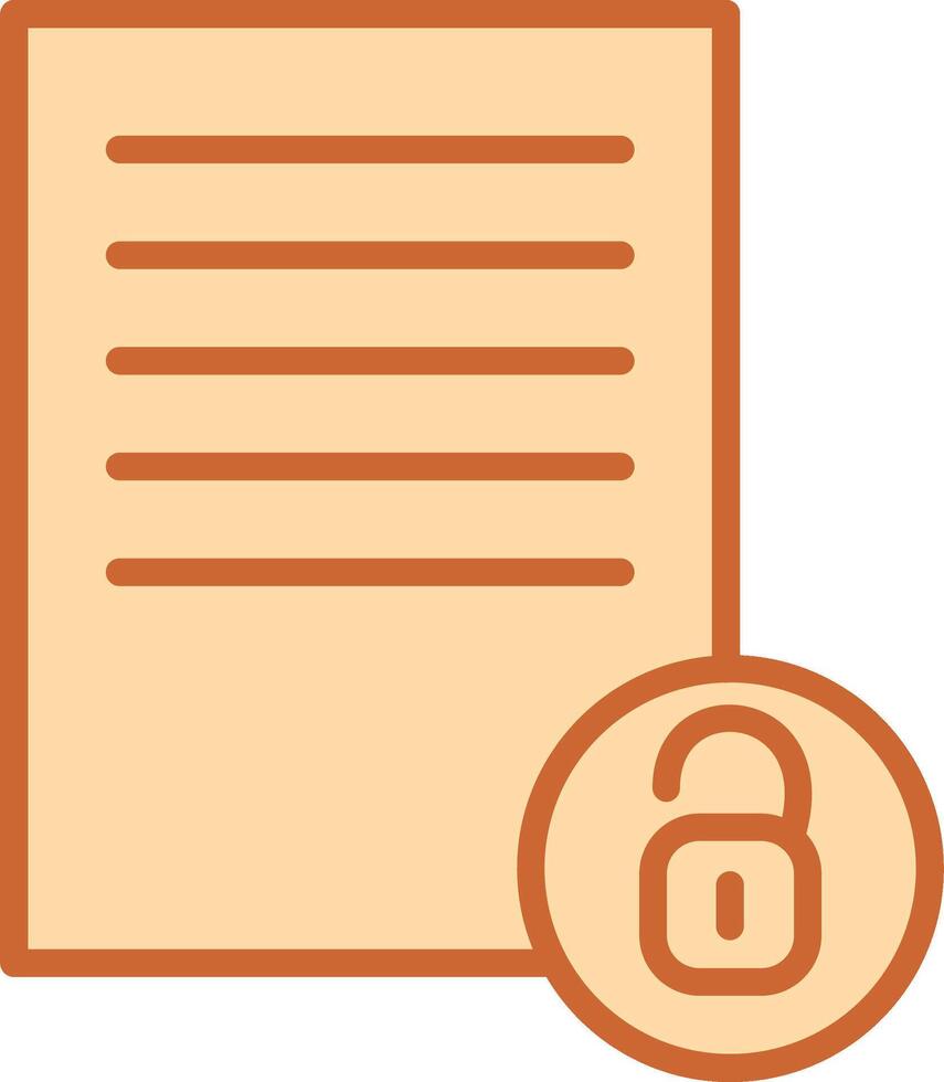 Unlock Documents Vector Icon