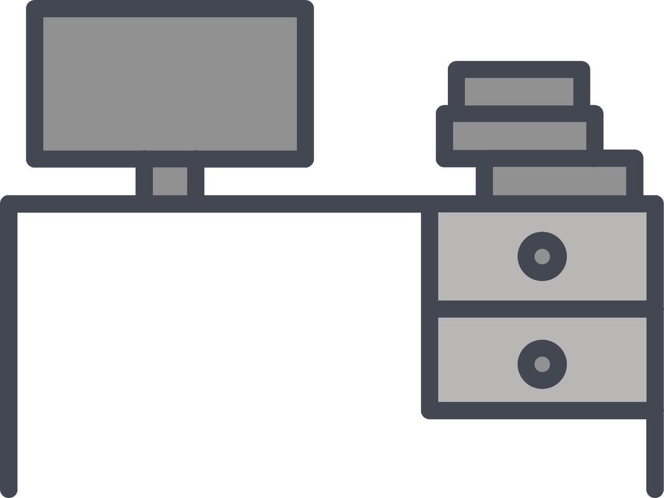 Study Desk II Vector Icon