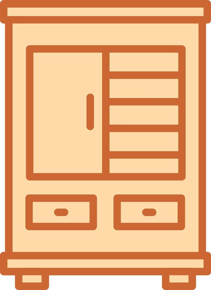 icono de vector de gabinete de estantes