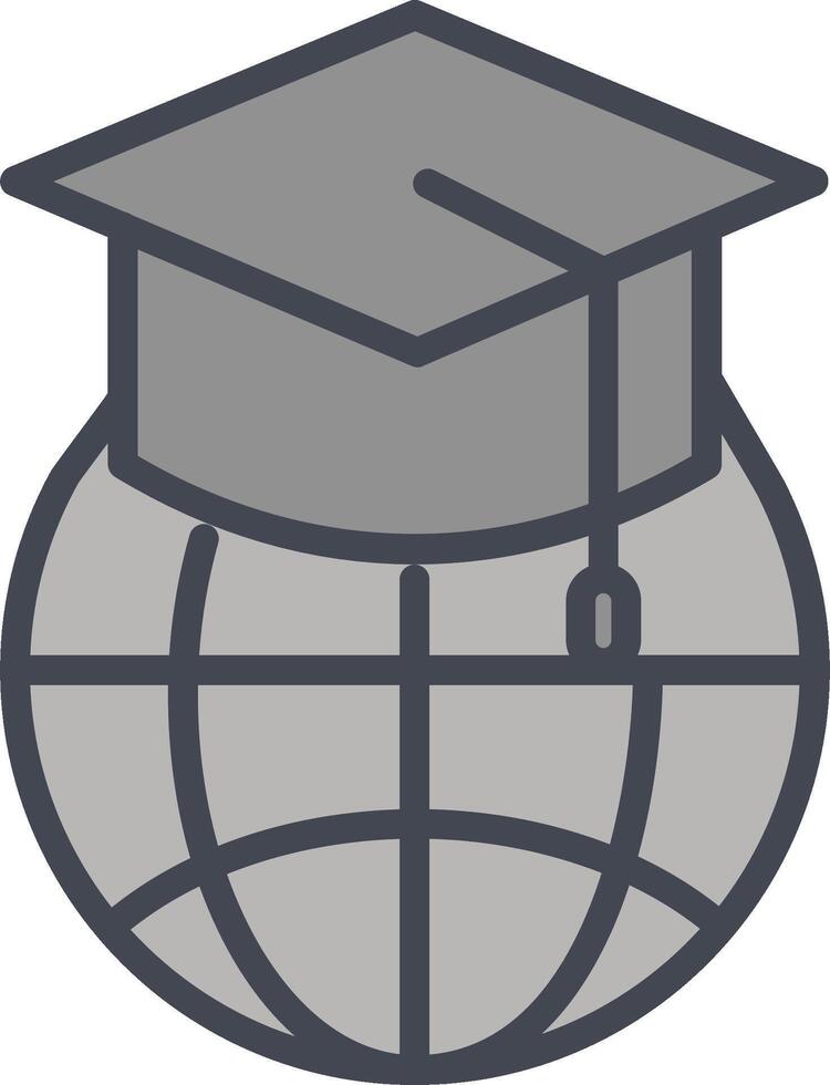 icono de vector de educación global