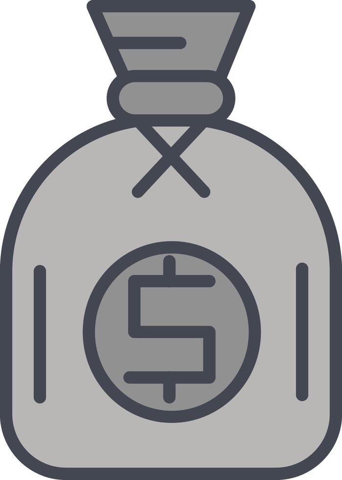 icono de vector de saco de dólar