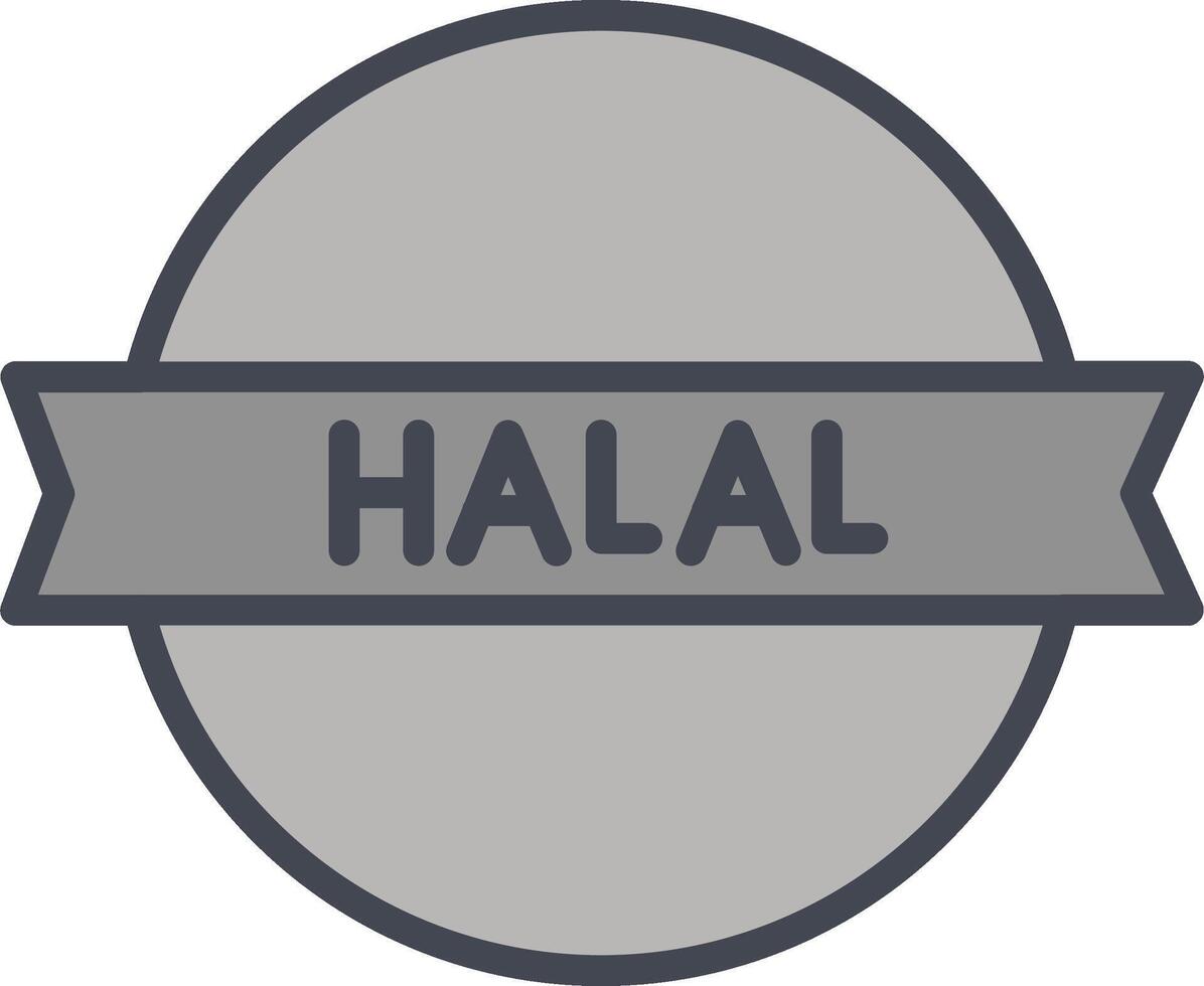 Halal Sticker Vector Icon
