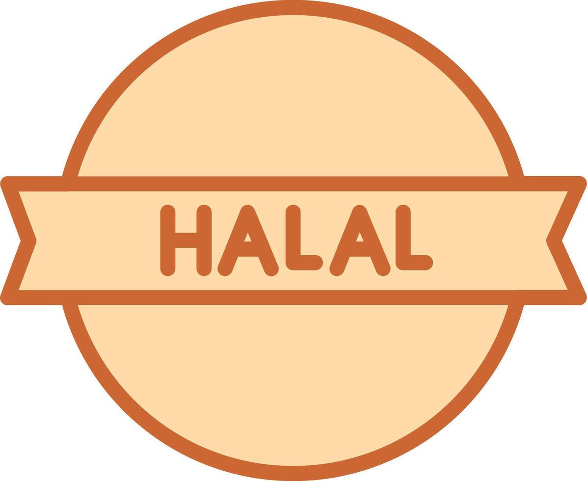 Halal Sticker Vector Icon