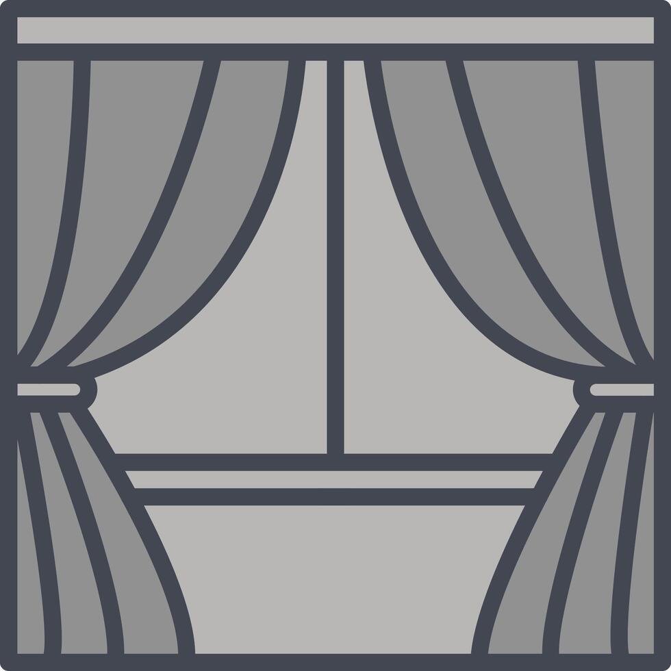 icono de vector de cortinas