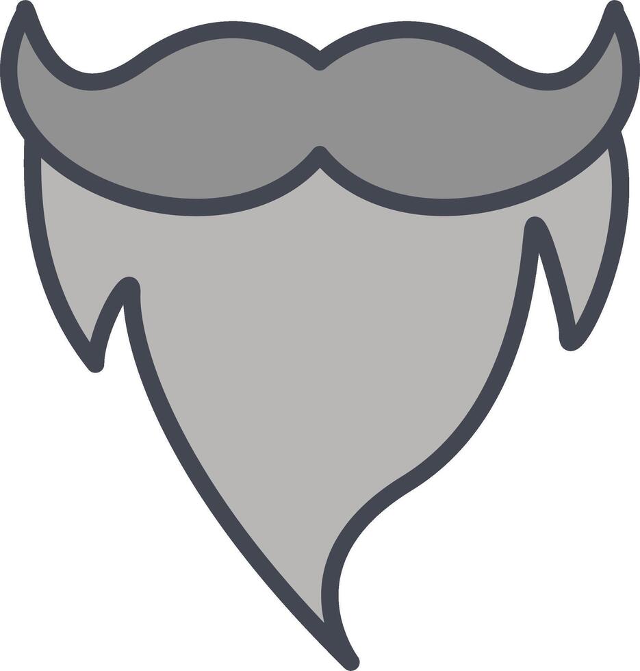 barba y Bigote ii vector icono