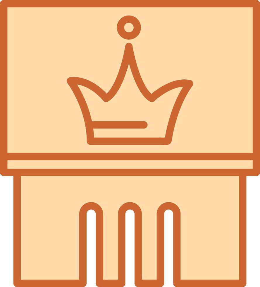 icono de vector de exhibición de corona