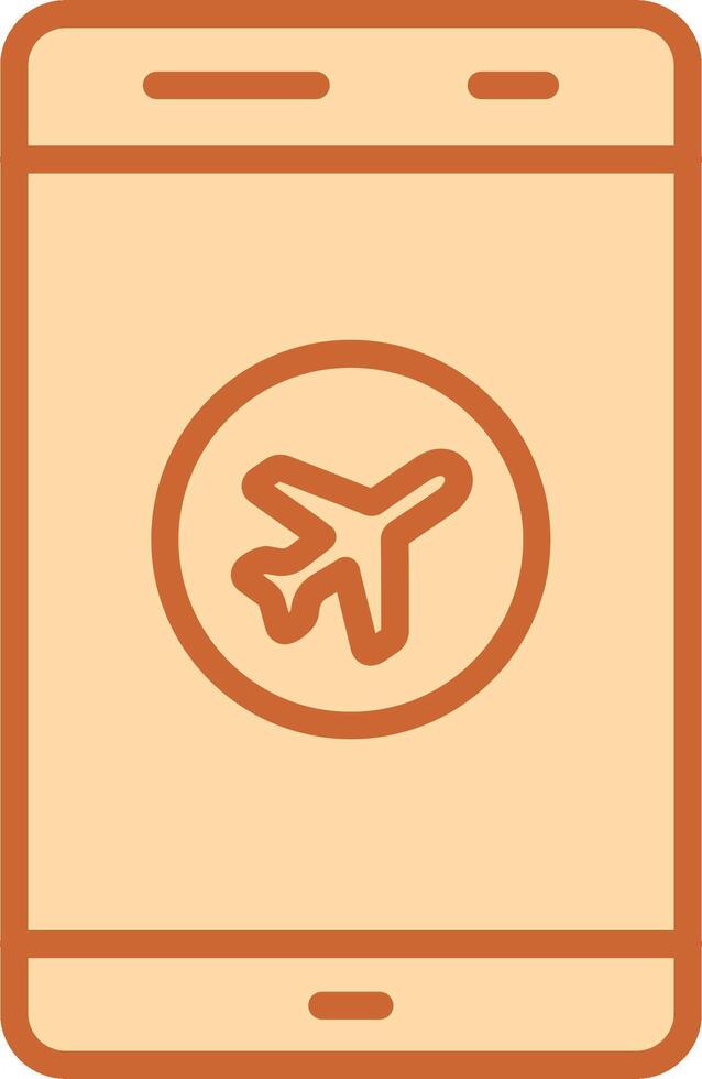 icono de vector de modo avión