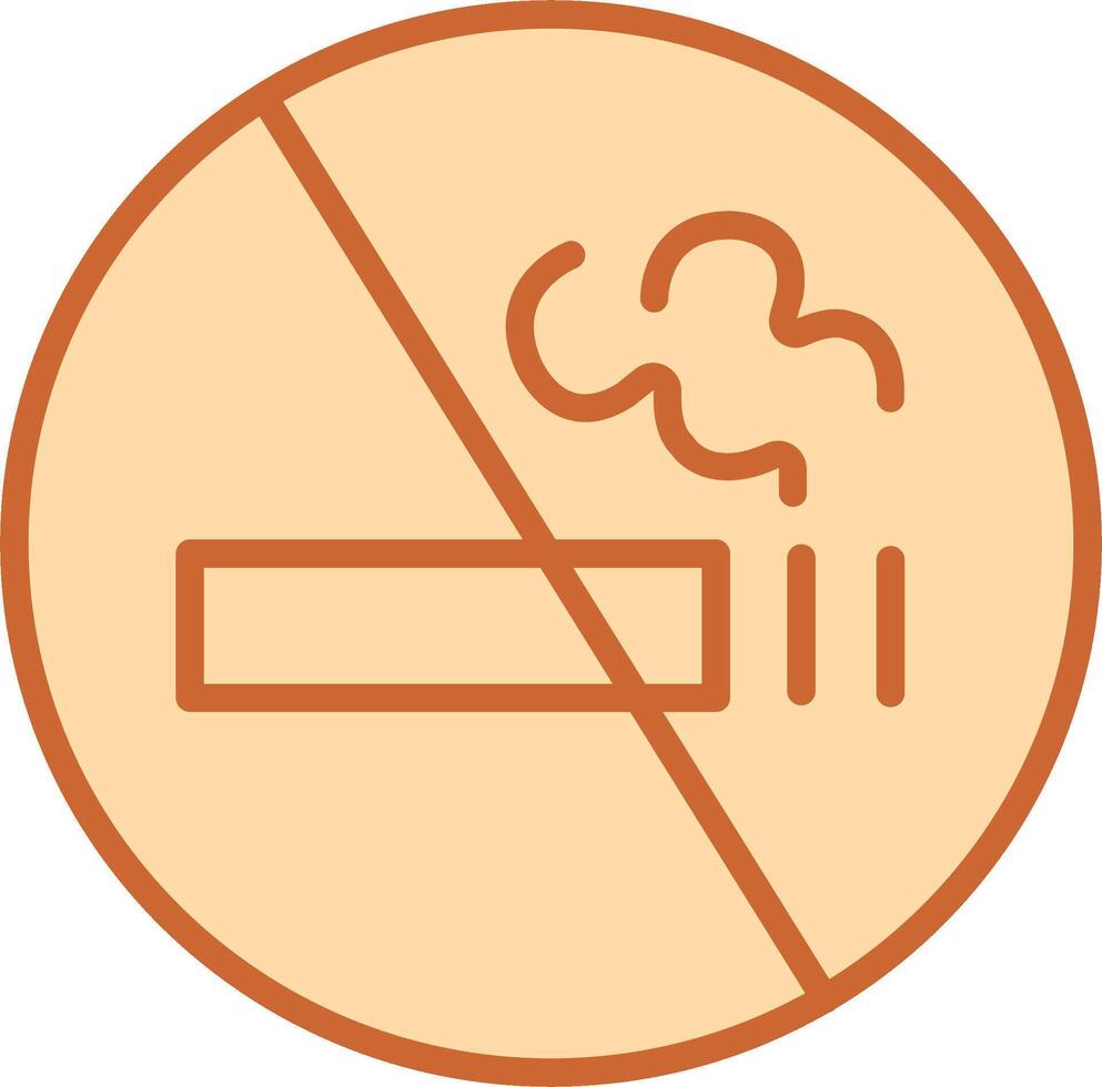 icono de vector de señal de no fumar