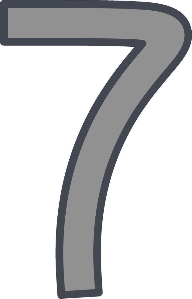 Number Seven Vector Icon