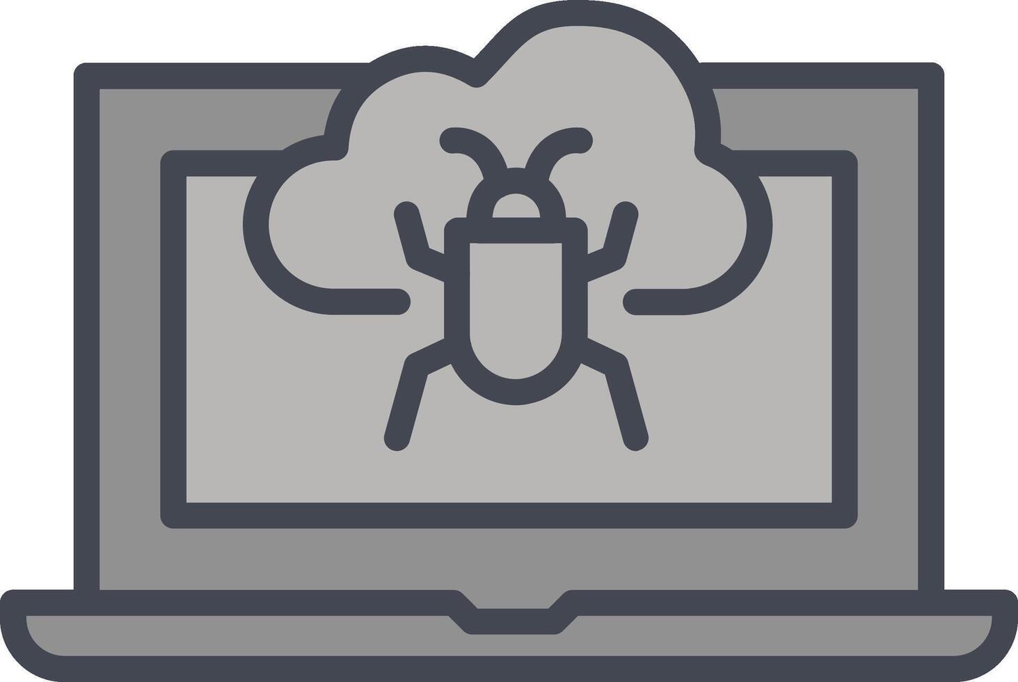 Bug Cloud Vector Icon