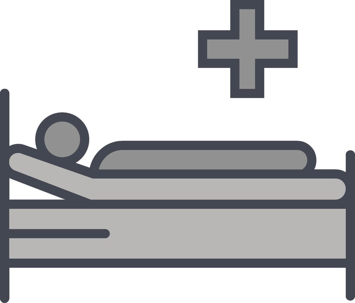 Patient Bed Vector Icon