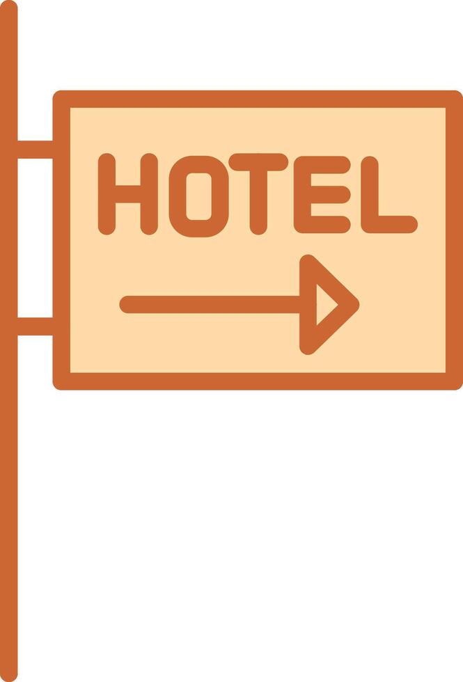 icono de vector de signo de hotel