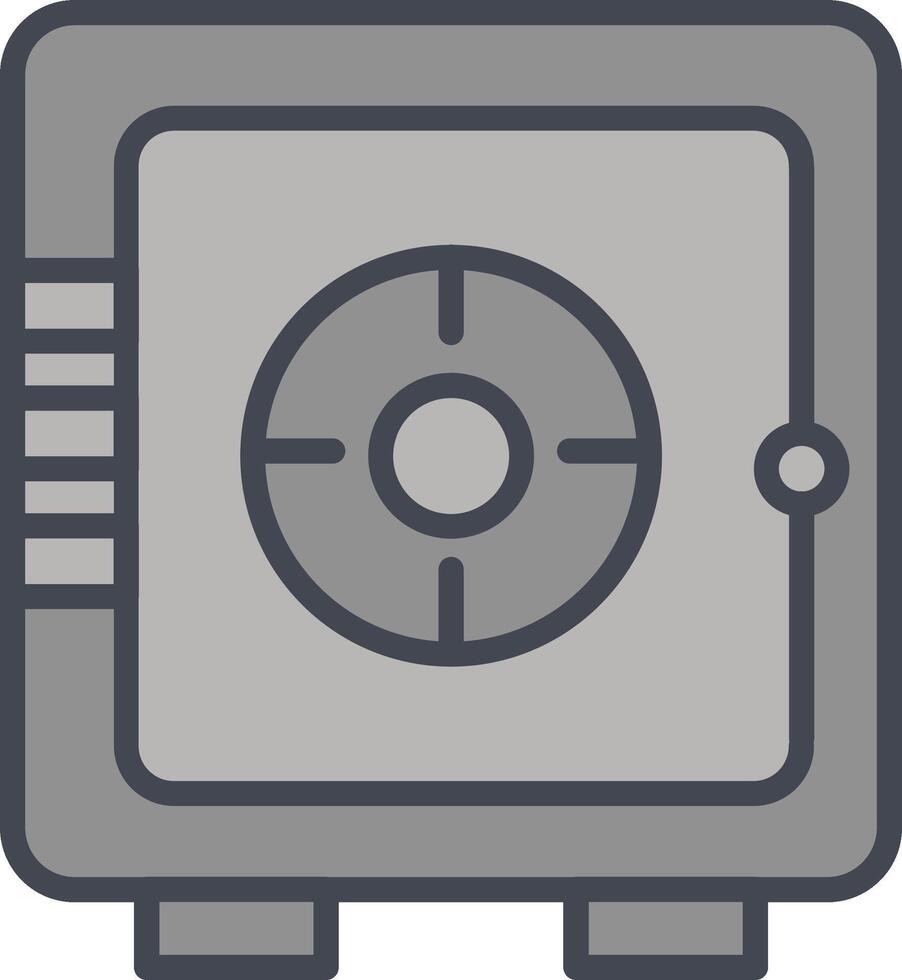 icono de vector de caja fuerte