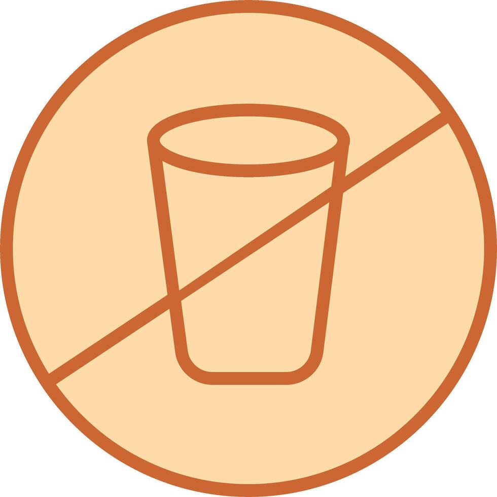 No Drinks Vector Icon