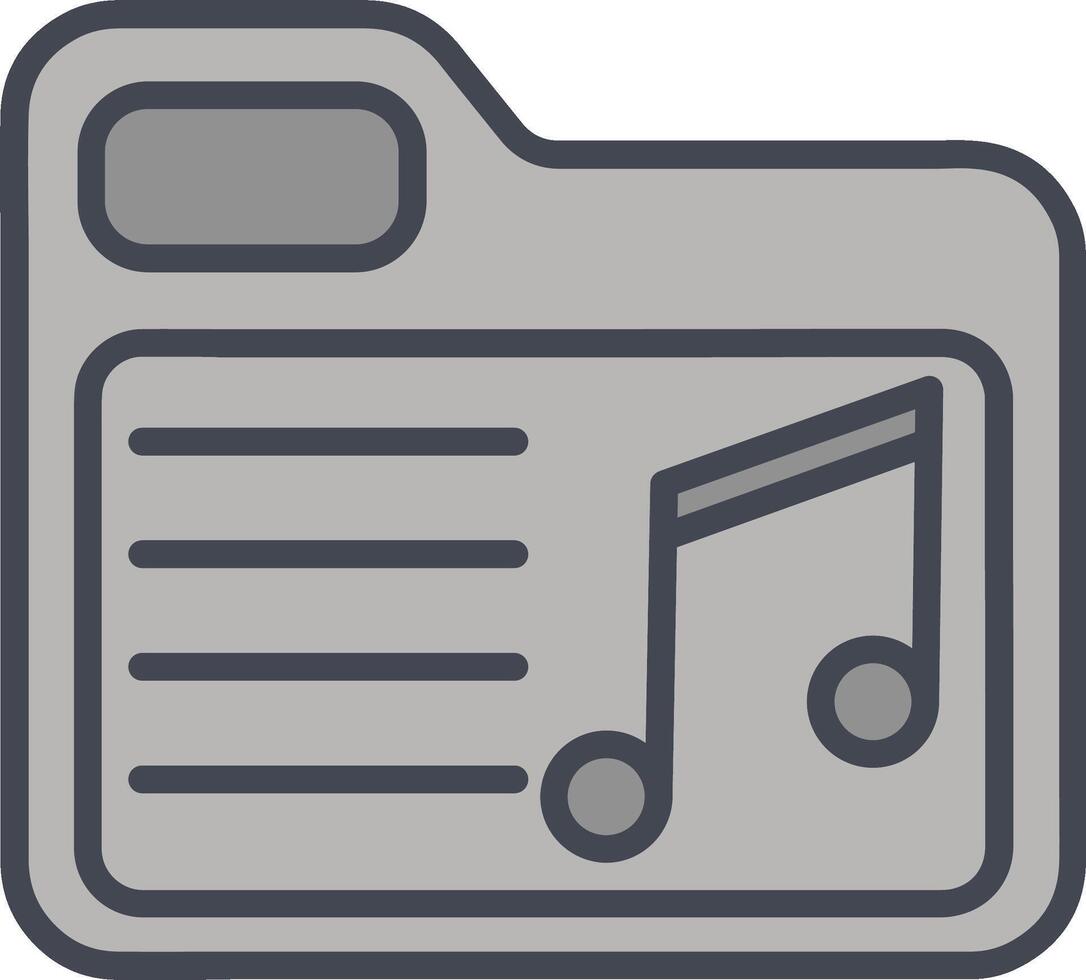 Music Folder Vector Icon