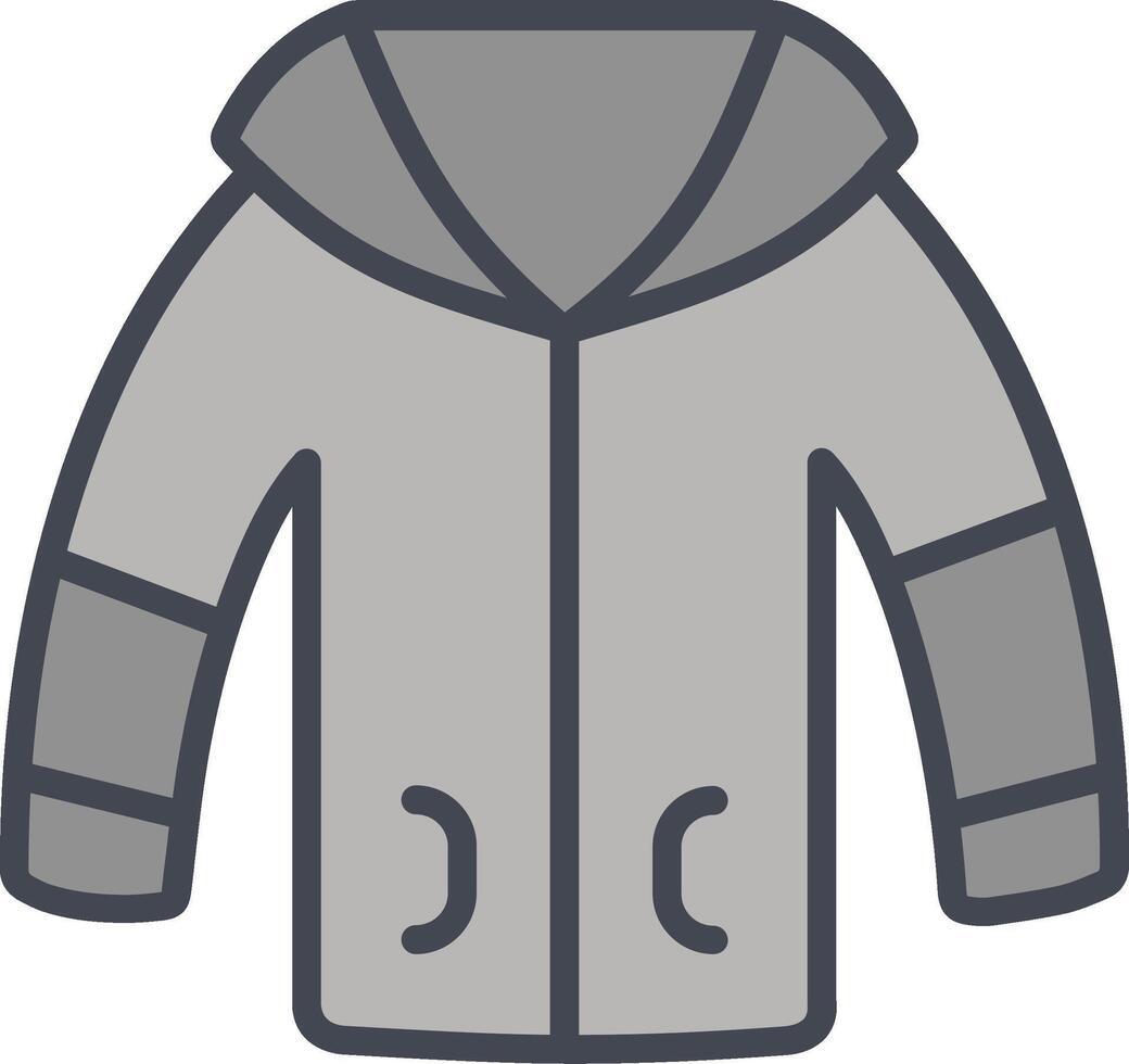 icono de vector de chaqueta de invierno