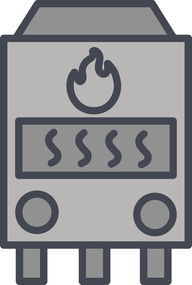 icono de vector de horno de gas