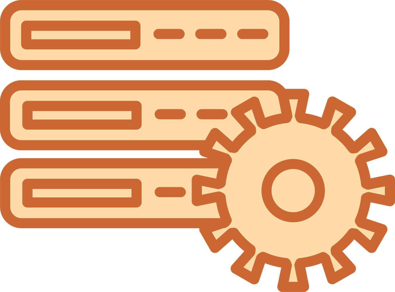 icono de vector de configuración de base de datos