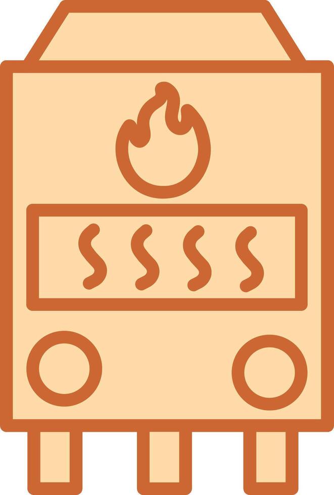 icono de vector de horno de gas