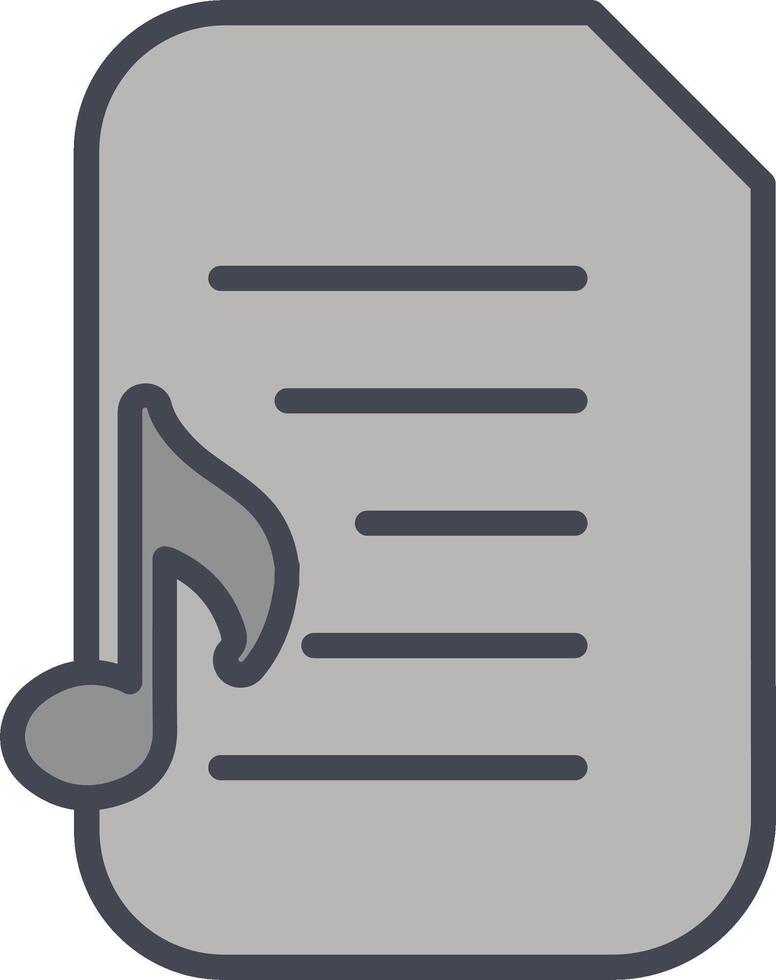 audio documento vector icono