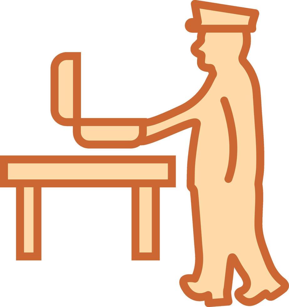 Guard Checking Briefcase Vector Icon