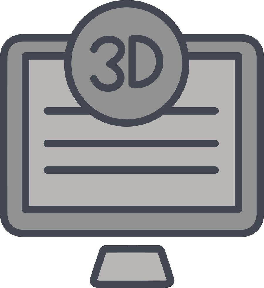 3D Quality Screen Vector Icon