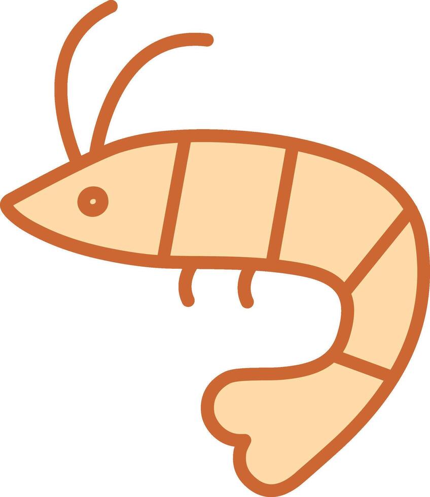 icono de vector de camarones