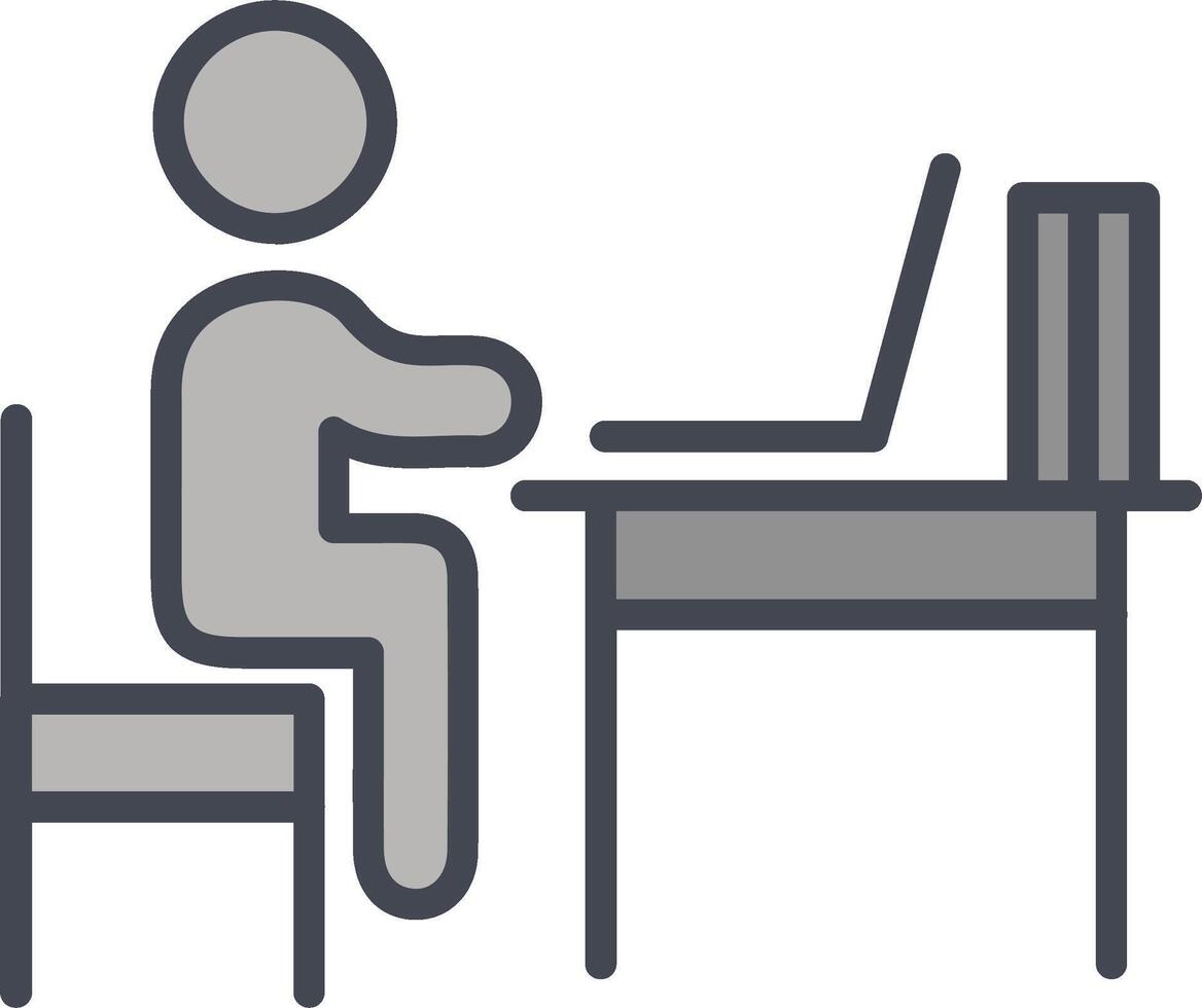 Studying Desk Vector Icon