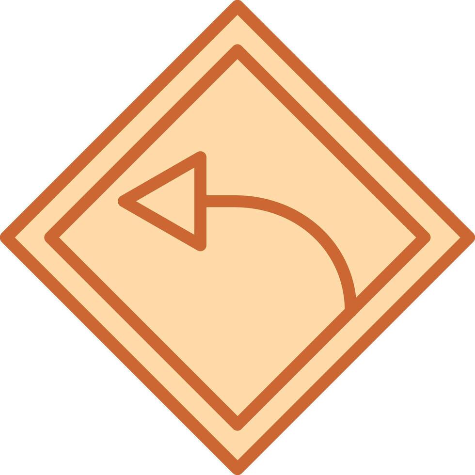 Left Turn Vector Icon