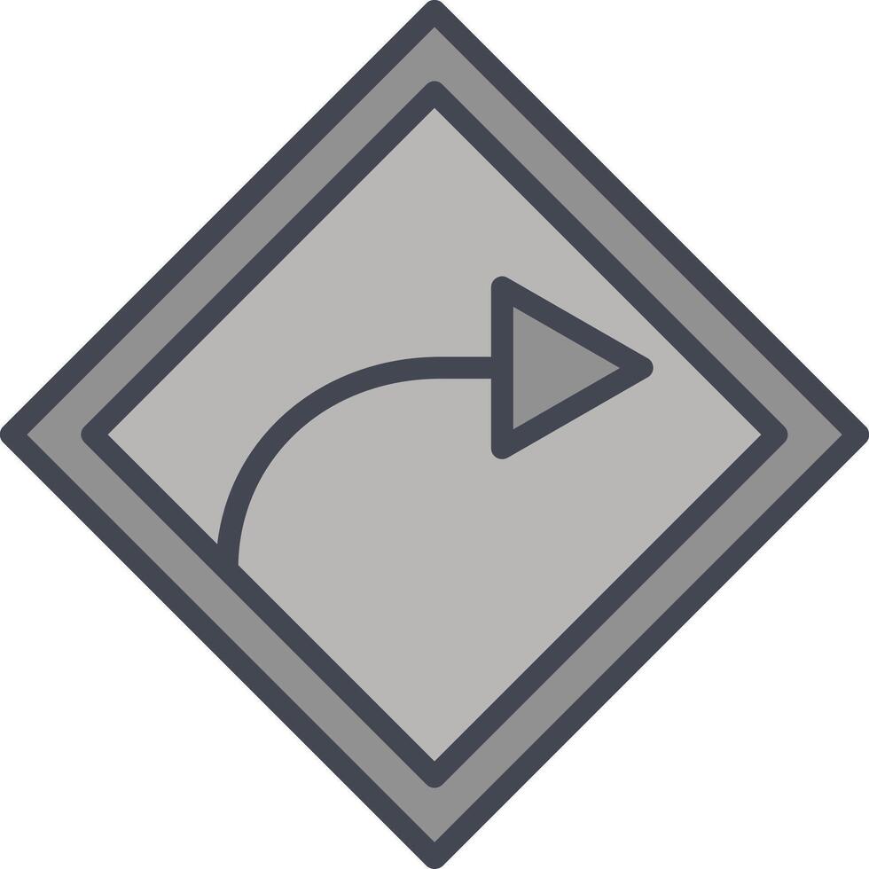 Right Turn Vector Icon