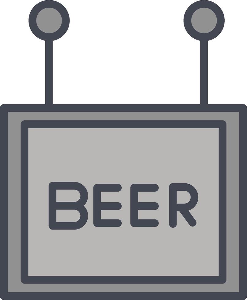 icono de vector de signo de cerveza