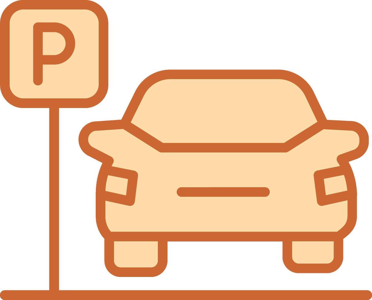 icono de vector de estacionamiento