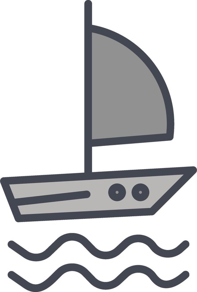 icono de vector de barco