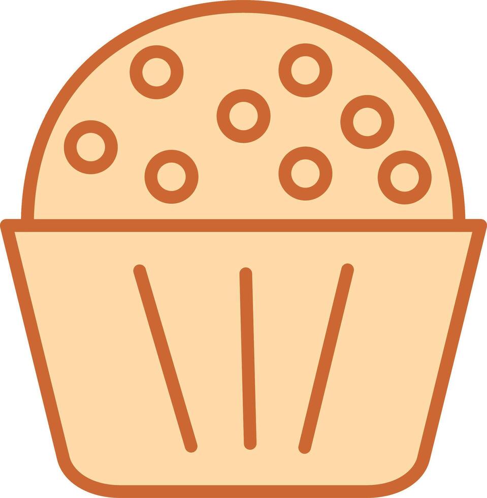 icono de vector de muffin de chocolate