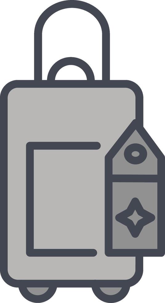 Bag with Tags Vector Icon