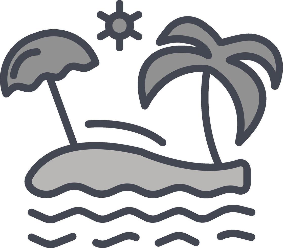 icono de vector de playa