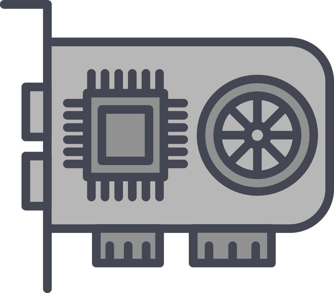 icono de vector de gpu