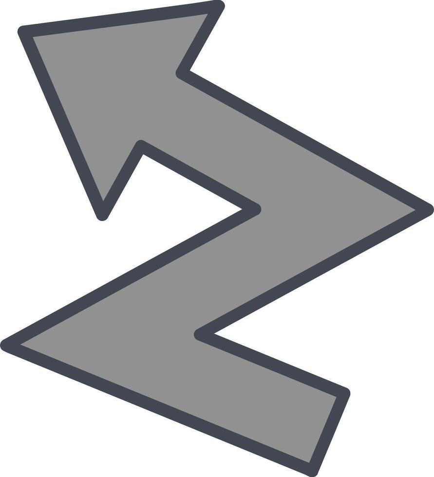 ZigZag Arrow Vector Icon