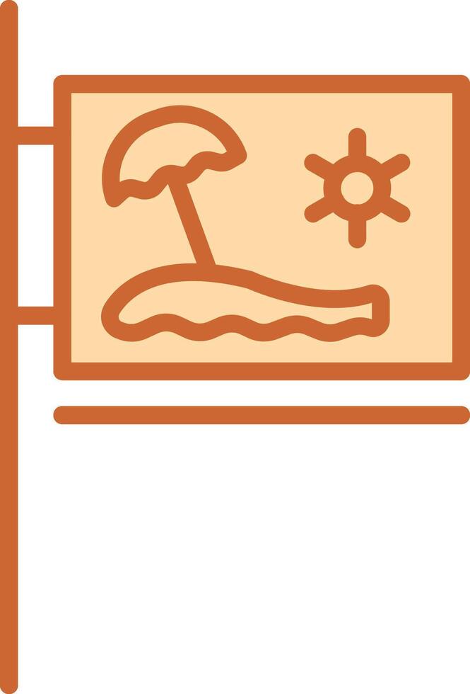 Beach Sign Vector Icon