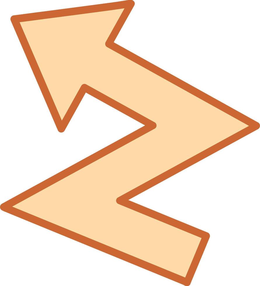 ZigZag Arrow Vector Icon