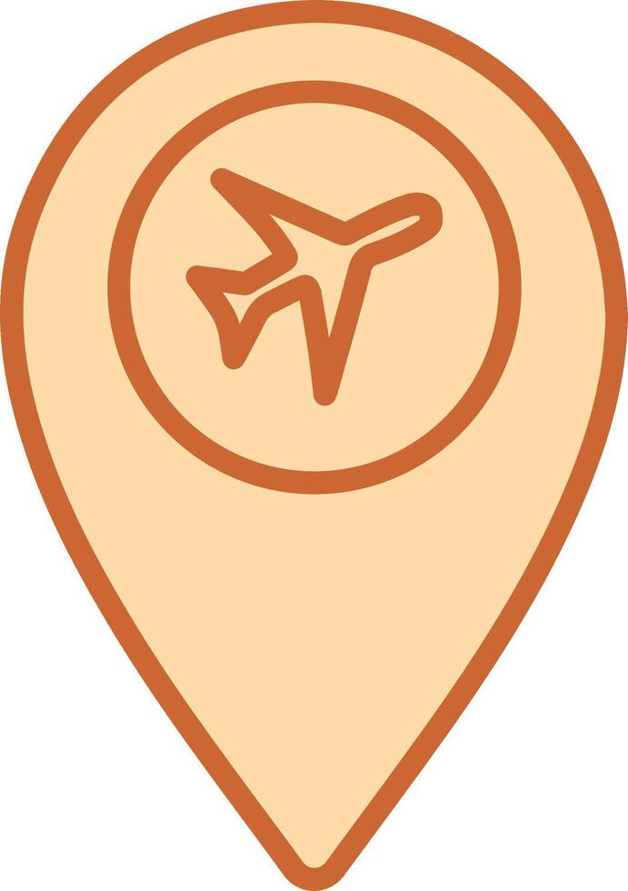 Airport Location Vector Icon