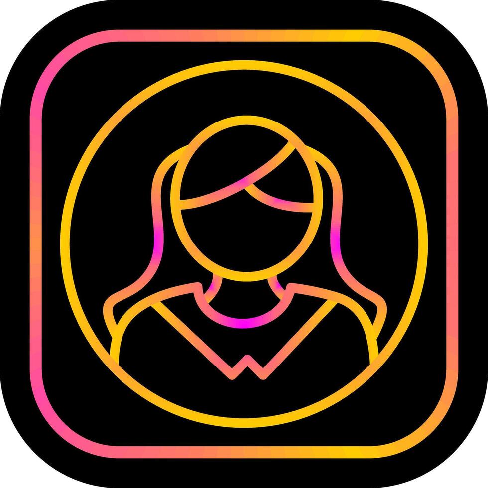 Female Profile Vector Icon