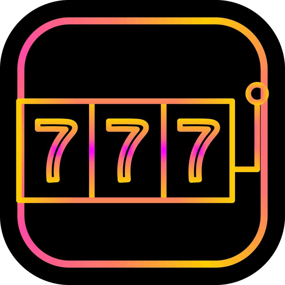 Slot Machine with Sevens Vector Icon