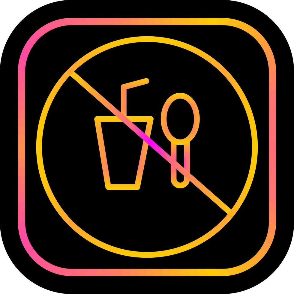 No Food or Drinks Vector Icon
